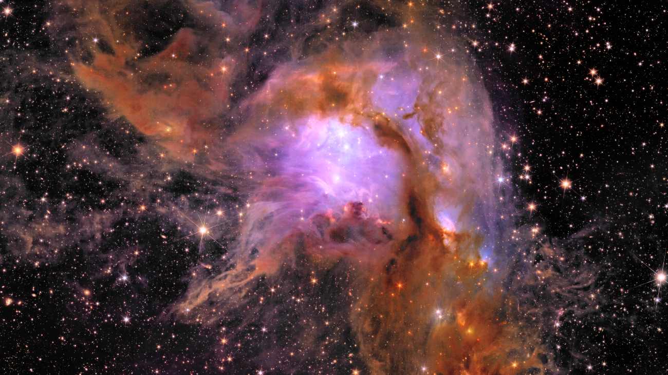 Messier 78 gefotografeerd door Euclid, bijgesneden.