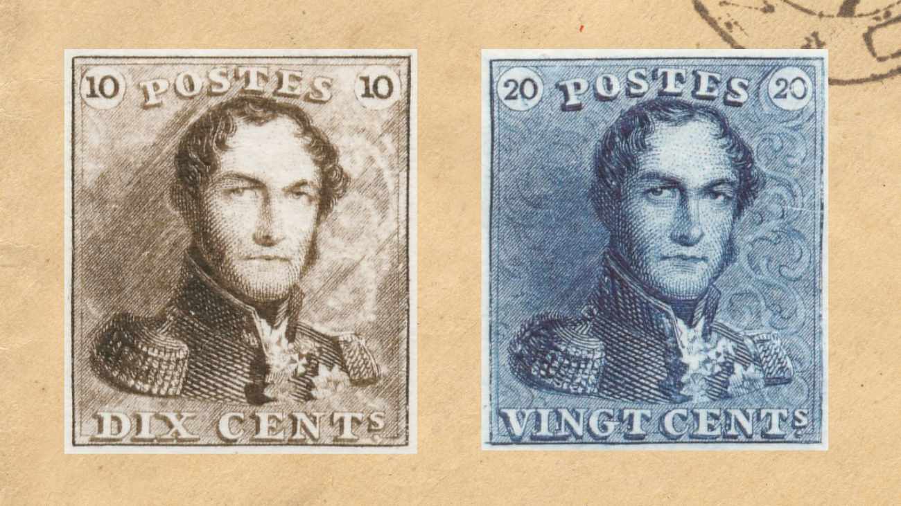 Eerste Belgische postzegels, 10 en 20 cent