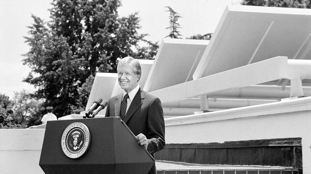 Zonnepanelen witte huis Jimmy Carter