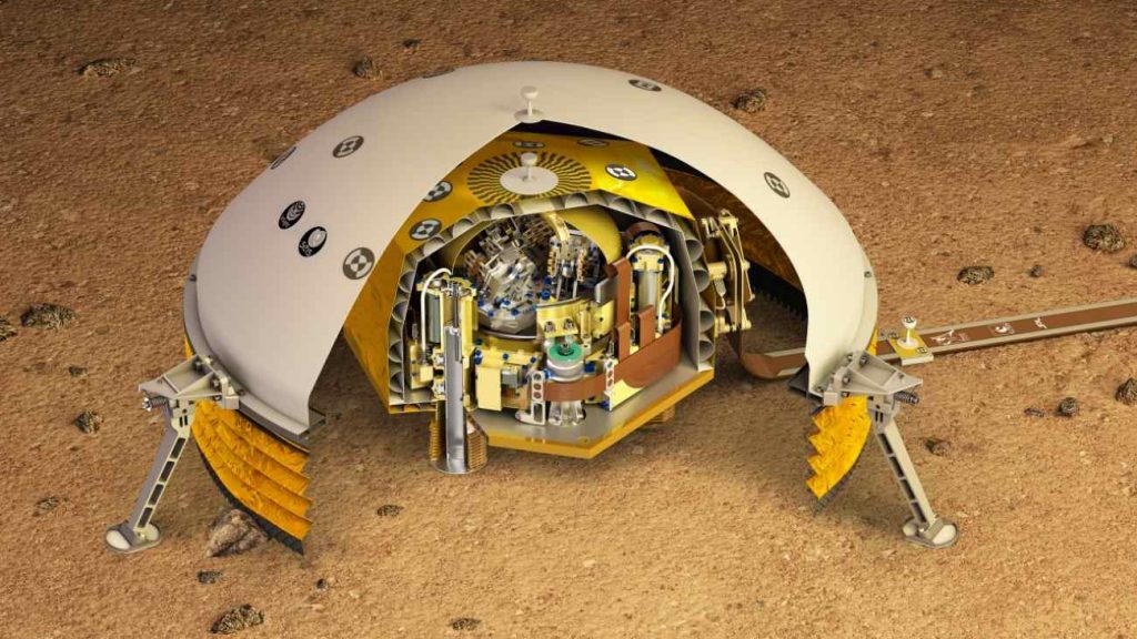 Marslander InSight mat bevingen die afkomstig zijn van meteorieten die inslaan op Mars.