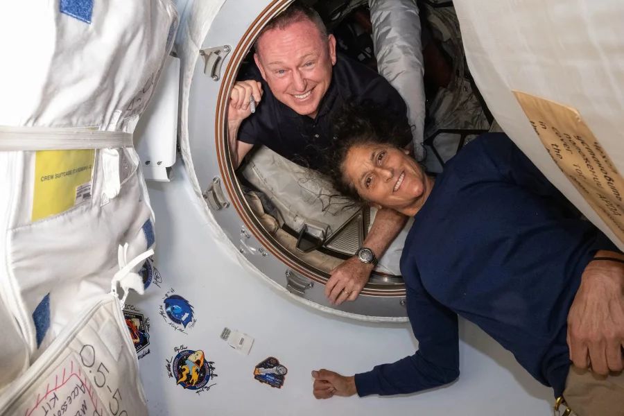 NASA-astronauten Butch Wilmore en Suni Williams in het ISS