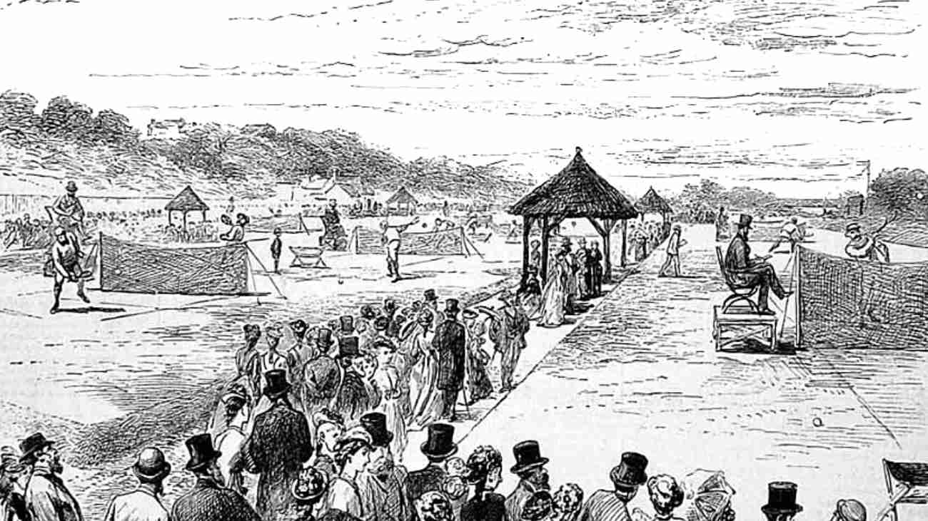 Tekening van Wimbledon in 1877