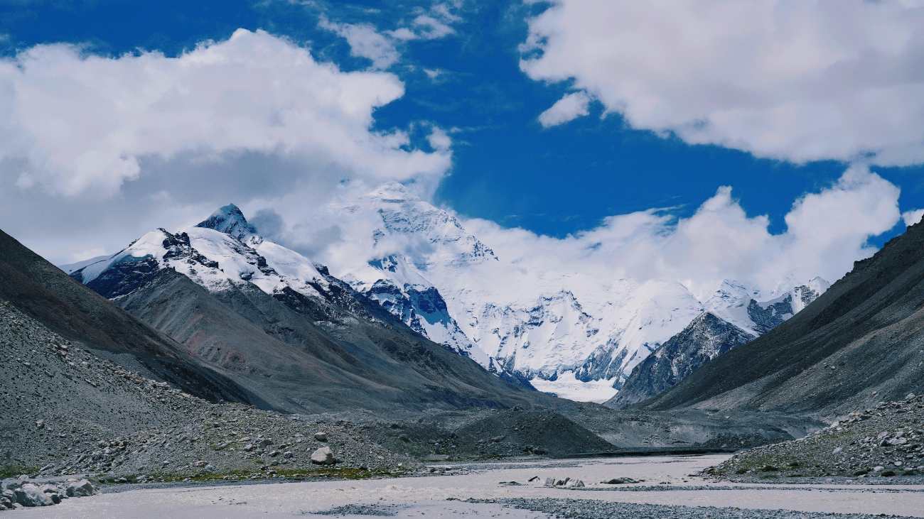 Mount Everest en de Arun-rivier