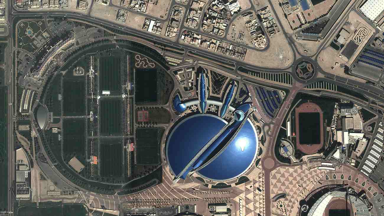 Satellietfoto van Aspire Dome Qatar