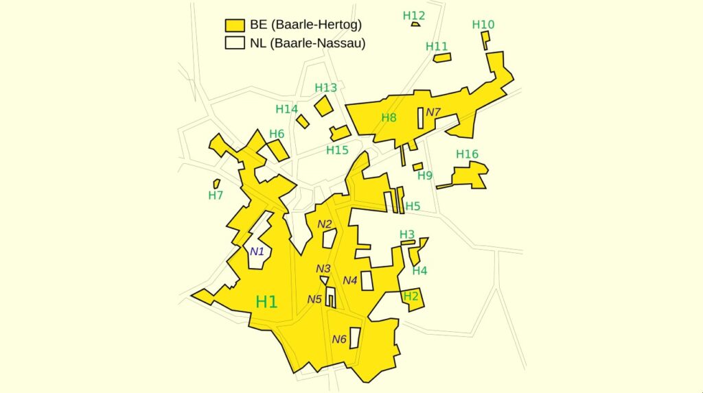 baarle-hertog exclave grenzen kaart