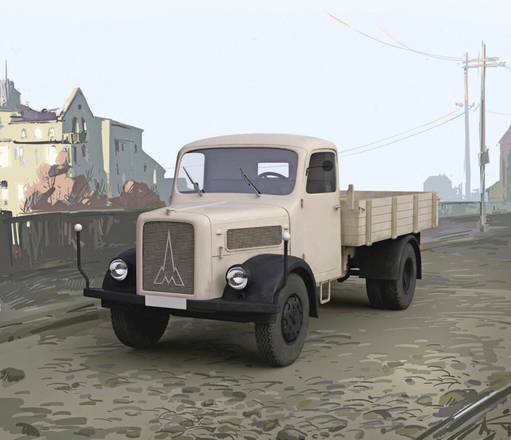 Bouwmodel van Duitse truck