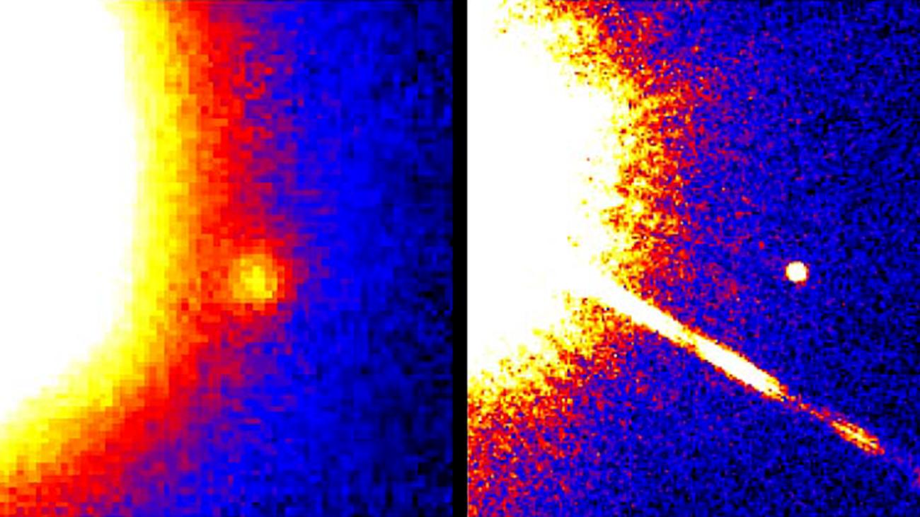 beelden van Gliese 229b, gemaakt door de Hubble Space telescoop