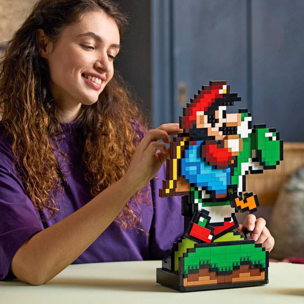 Mario en Yoshi van LEGO